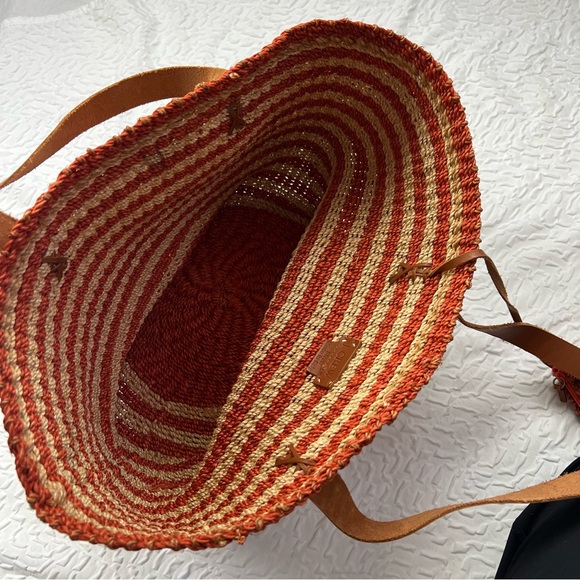 J.Crew Woven Straw Tote Bag – Beach Market Basket - Picture 5 of 8